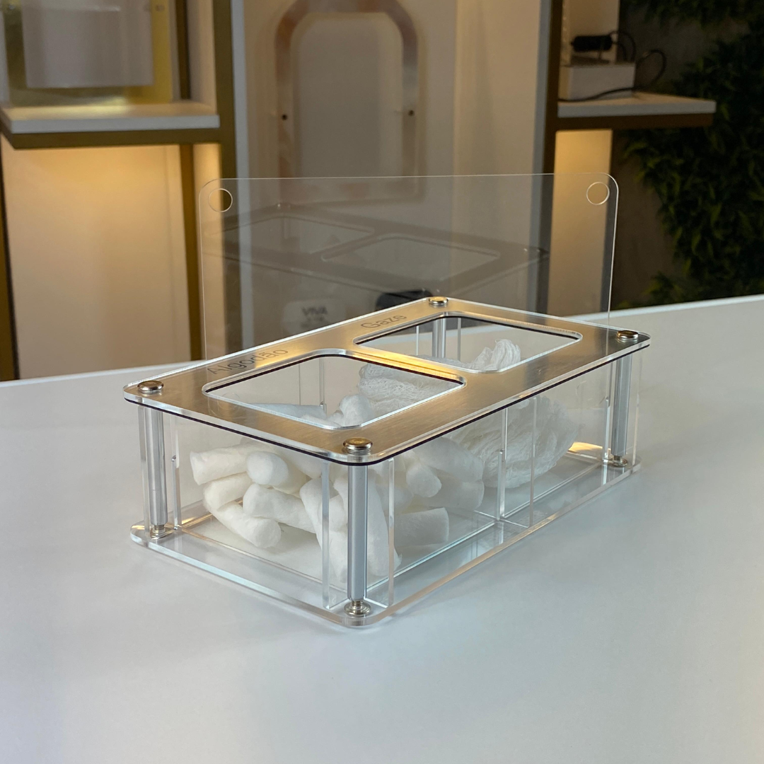 小物 ADSR BUDGE02 Porta Algodão e Gaze - Suporte Dispenser - Organizador Premium